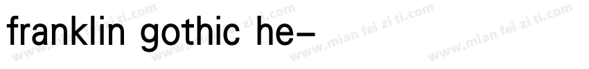 franklin gothic he字体转换